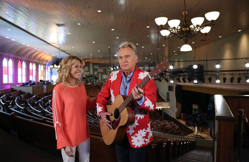 Vanna White and Pat Sajak on Wheel of Fortune