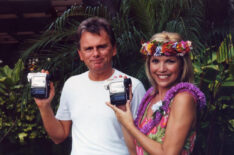 Vanna White and Pat Sajak on Wheel of Fortune