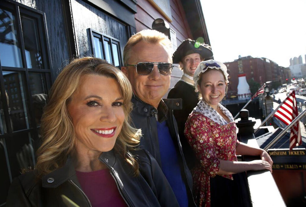 Vanna White and Pat Sajak on Wheel of Fortune