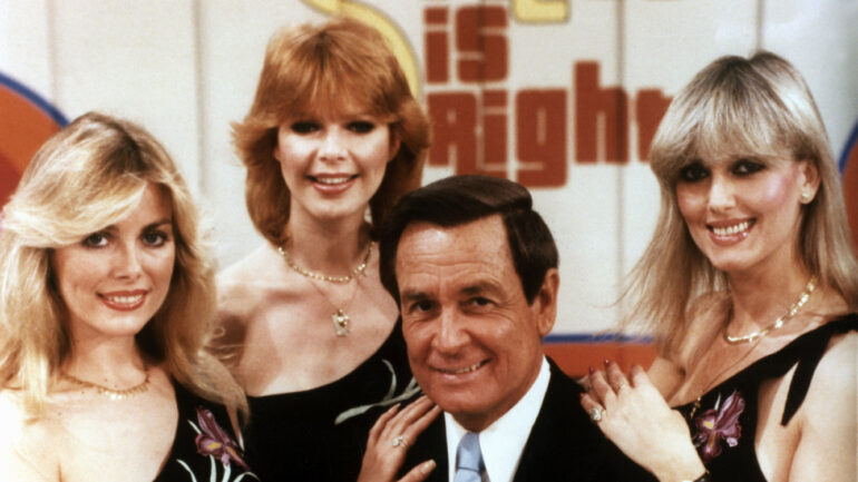 Janice Pennington, Holly Hallstrom, Dian Parkinson, and Bob Barker for The Price is Right in 1972