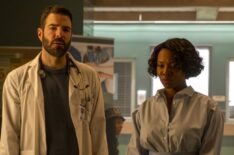Zachary Quinto as Dr. Oliver Sacks and Tamberla Perry as Dr. Carol Pierce.