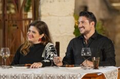 Hosts Chef Alex Guarnaschelli and Chef Gabriele Bertaccini, as seen on Ciao House, Season 2