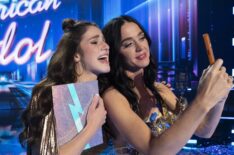 Abi Carter and Katy Perry taking a selfie on American Idol
