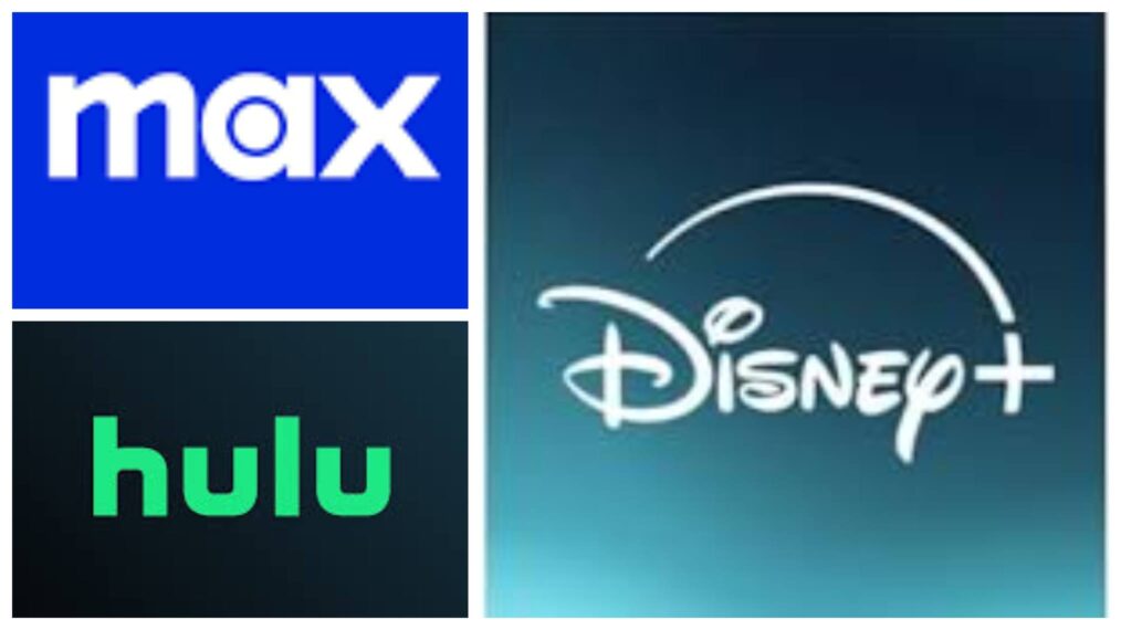 Max, Hulu, and Disney+ Logos