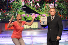 Michelle Loewenstein and Pat Sajak on Wheel of Fortune
