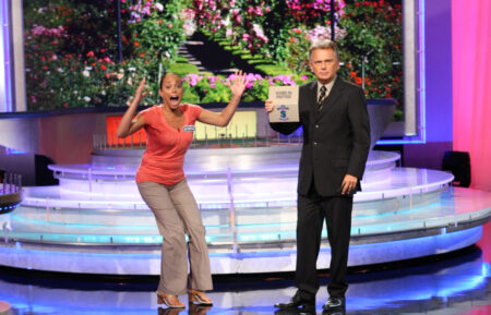 Michelle Loewenstein and Pat Sajak on Wheel of Fortune