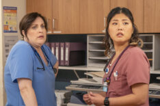 Allison Tolman as Alex, Kahyun Kim as Serena in St. Denis Medical