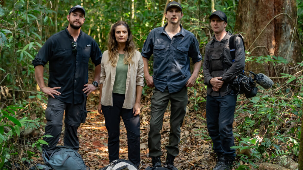 Gold Rush: Parker’s Trail - Danny Etheridge, Parker Schnabel, Diego Lizarzaburu, and Larissa Rodrigues in the jungle, Brazil