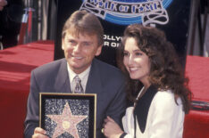 Game Show Host Pat Sajak and wife Lesly Brown attending 'Pat Sajak Receives Walk of Fame Star' on February 10, 1994 at the Hollywood Walk of Fame in Hollywood, California