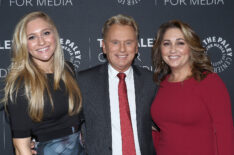 Maggie Sajak, TV personality Pat Sajak and Lesly Brown attend The Wheel of Fortune: 35 Years as America's Game hosted by The Paley Center For Media at The Paley Center for Media on November 15, 2017 in New York City.
