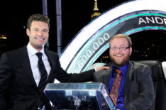 Host Ryan Seacrest, winner Andrew Kravis on The Million Second Quiz