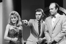 Vanna White as herself, Pat Sajak as himself, Dwight Schultz as 'Howling Mad' Murdock in The A-Team
