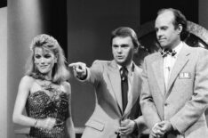 Vanna White as herself, Pat Sajak as himself, Dwight Schultz as 'Howling Mad' Murdock in The A-Team
