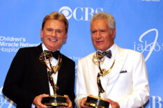 Lifetime Achievement Award honorees Pat Sajak and Alex Trebek pose in the press room at the 38th Annual Daytime Emmy Awards held at the Las Vegas Hilton Hotel And Casino Resort on June 19, 2011 in Las Vegas, Nevada
