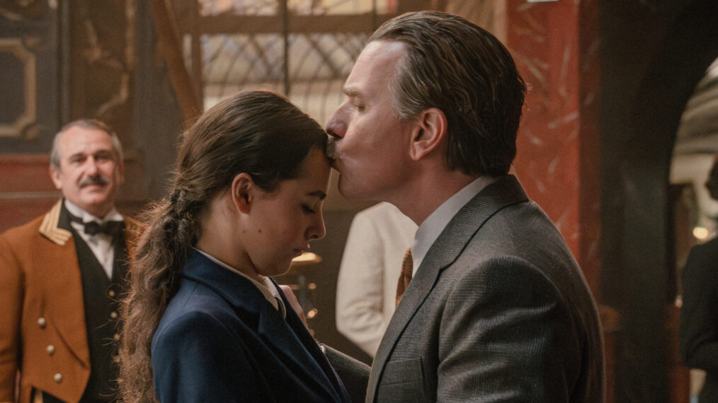 Beau Gadsdon as Sofia, Ewan McGregor as Count Rostov in the 'A Gentleman in Moscow' finale - 'Adieu'