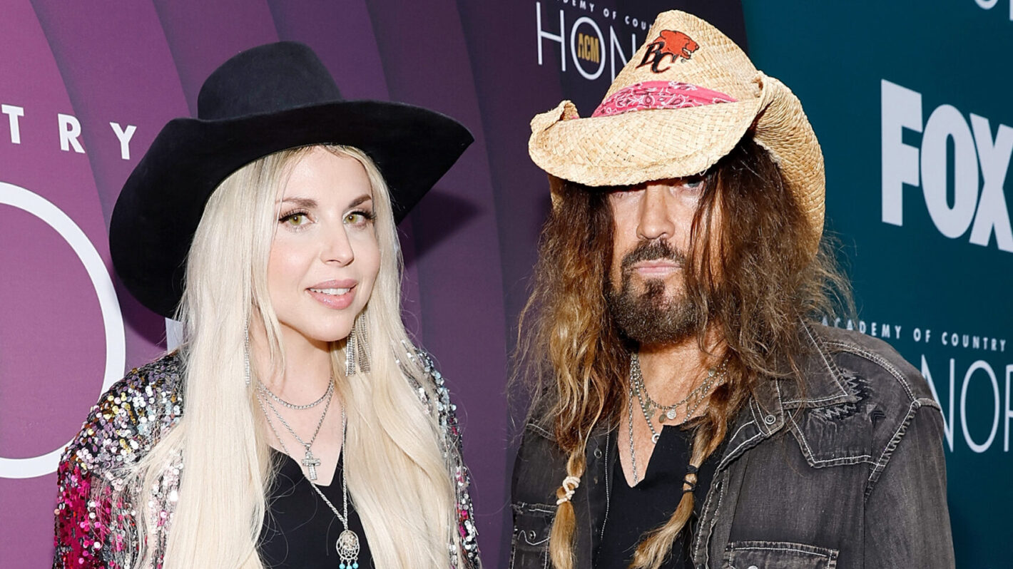 Firerose and Billy Ray Cyrus at the 16th Annual Academy of Country Music Honors at Ryman Auditorium on August 23, 2023 in Nashville, Tennessee