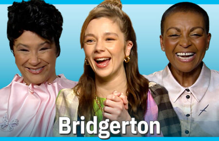 Golda Rosheuvel, Claudia Jessie, and Adjoa Andoh from 'Bridgerton'