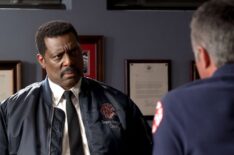 Eamonn Walker as Chief Wallace Boden, Taylor Kinney as Kelly Severide in 'Chicago Fire' Season 12 Episode 7 'Red Flag'