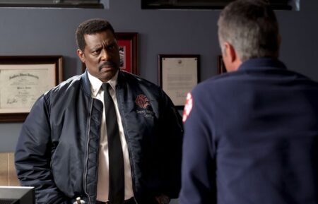 Eamonn Walker as Chief Wallace Boden, Taylor Kinney as Kelly Severide in 'Chicago Fire' Season 12 Episode 7 