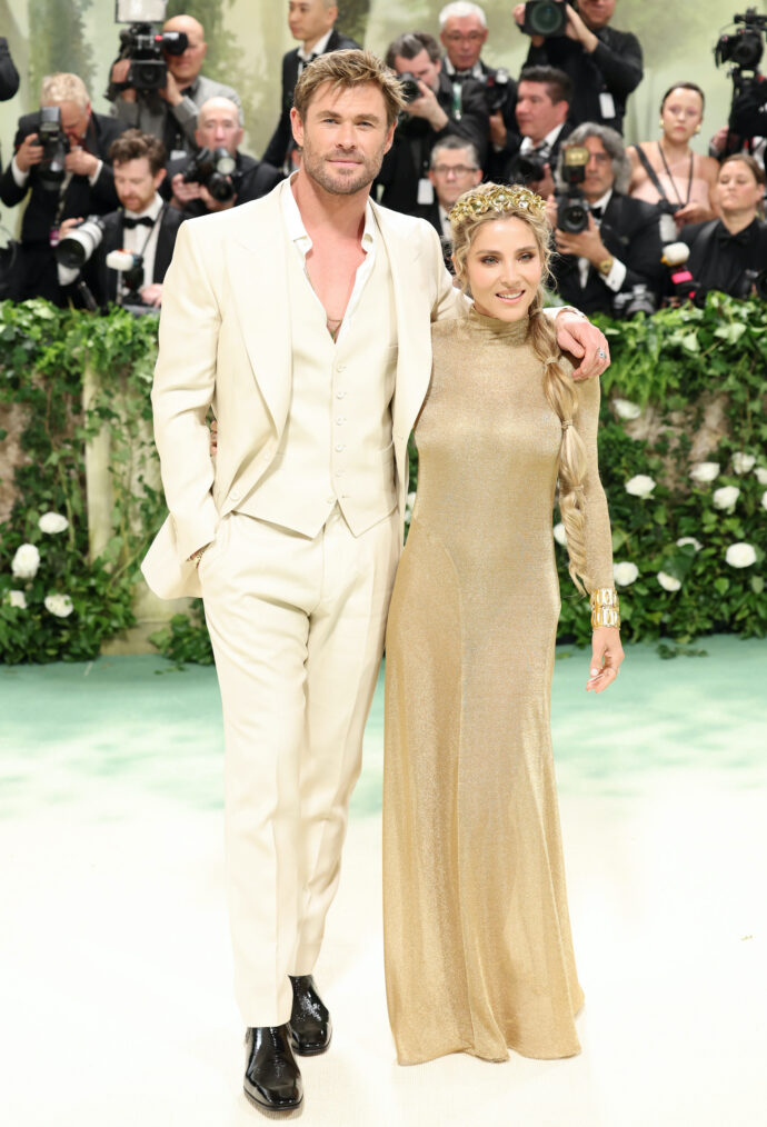 Chris Hemsworth and Elsa Pataky attend The 2024 Met Gala Celebrating 
