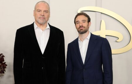 Vincent D'Onofrio and Charlie Cox at the 2024 Disney Upfront