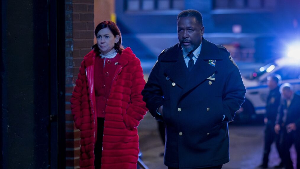 Carrie Preston as Elsbeth Tascioni and Wendell Pierce as Captain Wagner in 'Elsbeth' Season 1 Episode 9 'Sweet Justice'