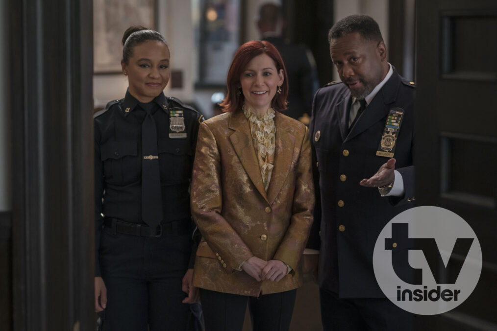 Kaya (Carra Patterson), Elsbeth (Carrie Preston), and Wagner (Wendell Pierce) in the 'Elsbeth' Season 1 Finale 