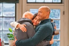 Jon Cryer as Jim, Abigail Spencer as Julia, Donald Faison as Trey in the 'Extended Family' Finale 'The Consequences of Considering the Consequences'