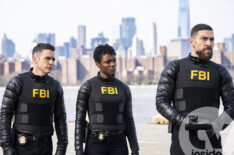 John Boyd as Special Agent Stuart Scola, Katherine Renee Kane as Special Agent Tiffany Wallace, and Zeeko Zaki as Special Agent Omar Adom ‘OA’ Zidan in 'FBI' Season 6 Episode 11 'No One Left Behind'