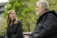 Eva-Jane Willis as Europol Agent Megan “Smitty” Garretson and Patrick Bergin as Niall Walsh in 'FBI: International' Season 3 Episode 11 'Touts'
