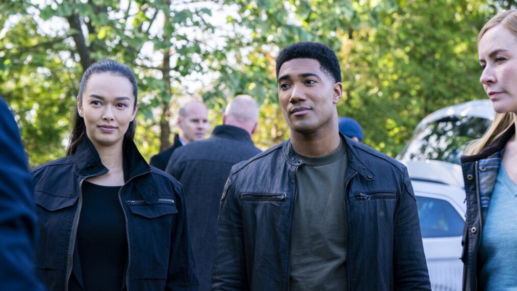 Vinessa Vidotto as Special Agent Cameron Vo and Carter Redwood as Special Agent Andre Raines in 'FBI: International' Season 3 Episode 12 