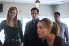 Eva-Jane Willis as Europol Agent Megan “Smitty” Garretson, Colin Donnell as Brian Lange, and Carter Redwood as Special Agent Andre Raines in the 'FBI: International' Season 3 Finale 'Tuxhorn'