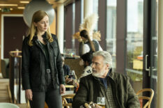 Eva-Jane Willis as Europol Agent Megan 'Smitty' Garretson and Patrick Bergin as Niall Walsh in 'FBI: International' - Season 3 Episode 11