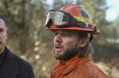Kevin Alejandro as Manny Perez and Max Thieriot as Bode Leone in 'Fire Country' - Season 2 Episode 7 'A Hail Mary'