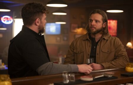 Adam Aalderks as Rick Stengler and Max Thieriot as Bode Leone in the 'Fire Country' Season 2 Finale 