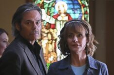 Billy Burke as Vince Leone and Diane Farr as Sharon Leone in the 'Fire Country' Season 2 Finale 'I Do'