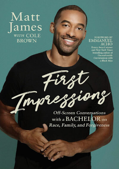 Matt James on the cover of his book 'First Impressions'