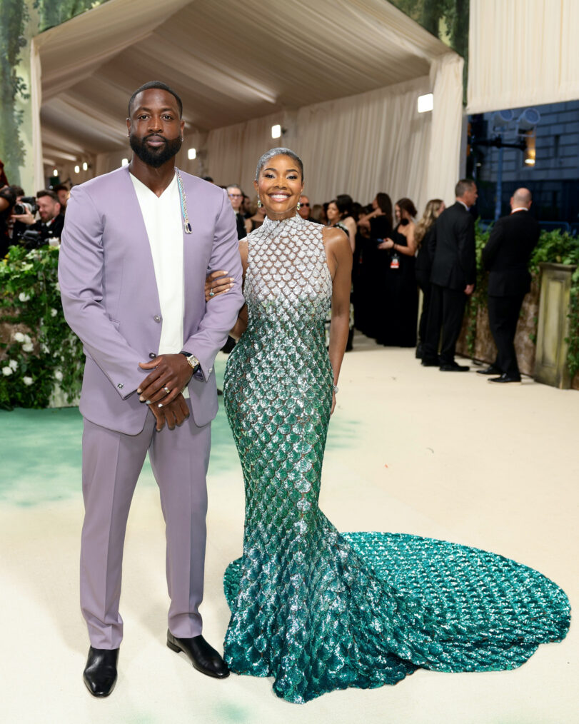 Dwyane Wade and Gabrielle Union Wade attend The 2024 Met Gala Celebrating 