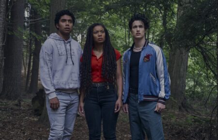 Chance Perdomo, Jaz Sinclair, and Derek Luh in 'Gen V' Season 1