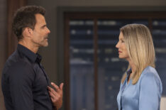 Cameron Mathison as Drew and Cynthia Watros as Nina on 'General Hospital'