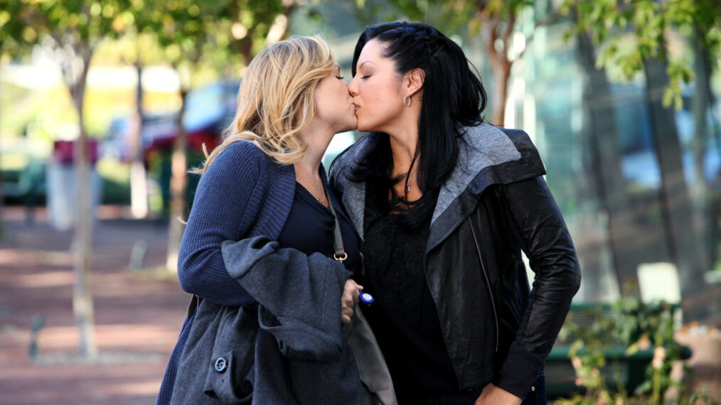 Jessica Capshaw as Arizona and Sara Ramirez as Callie in 'Grey's Anatomy'