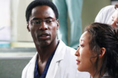 Isaiah Washington as Burke and Sandra Oh as Cristina in 'Grey's Anatomy'