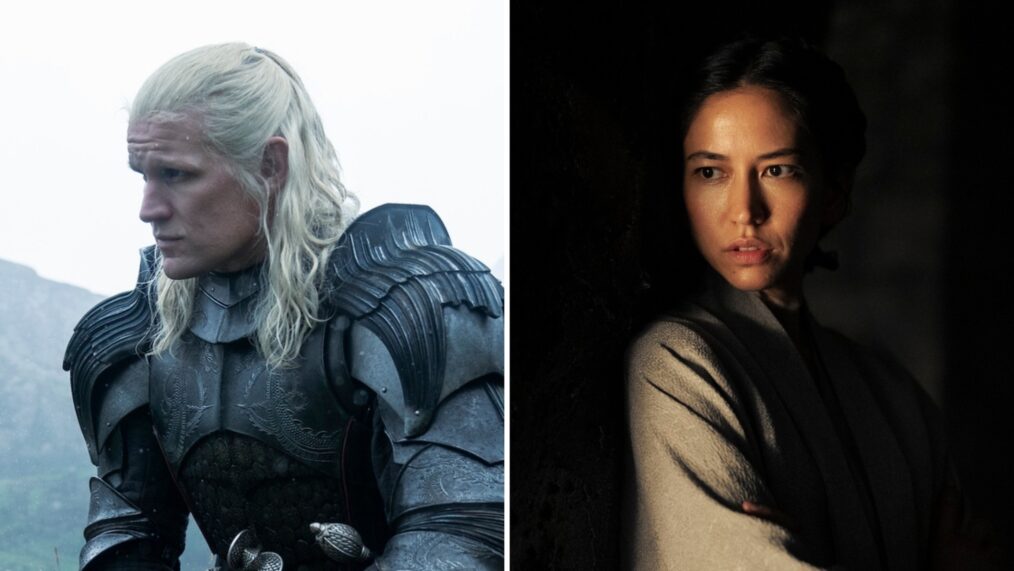 Matt Smith as Daemon, Sinoya Mizuno as Mysaria in 'House of the Dragon' Season 2