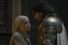 Milly Alcock as Rhaenyra, Fabien Frankel as Ser Criston in 'House of the Dragon' Season 1