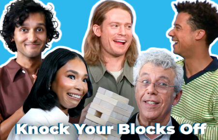 'Interview With the Vampire' stars Jacob Anderson, Sam Reid, Assad Zaman, Delainey Hayles, and Eric Bogosian play TV Insider's Knock Your Blocks Off