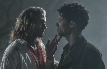 Sam Reid as Lestat de Lioncourt and Jacob Anderson as Louis de Pointe du Lac in 'Interview With the Vampire' Season 2