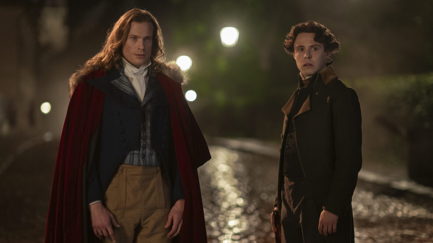 Sam Reid as Lestat de Lioncourt and Joseph Potter as Nicholas in 'Interview With the Vampire' Season 2 Episode 3 - 'No Pain'