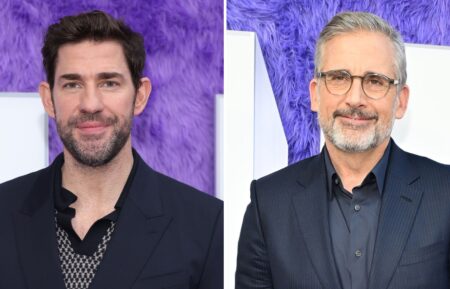 John Krasinski and Steve Carell at IF premiere