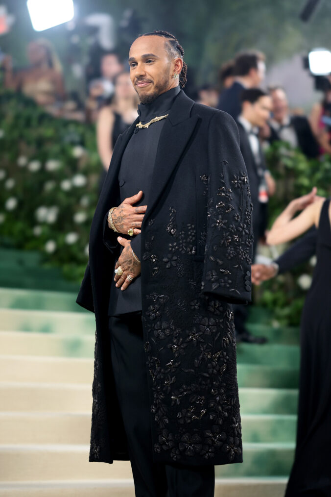 Lewis Hamilton attends The 2024 Met Gala