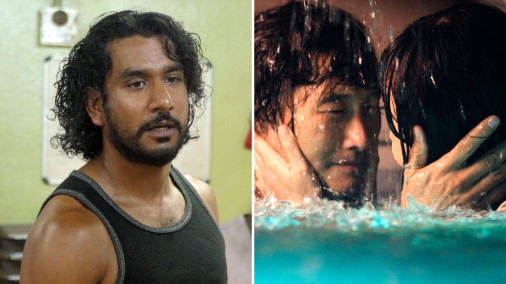 Naveen Andrews as Sayid Jarrah and Daniel Dae Kim as Jin Kwon and Yunjin Kim as Sun Kwon on 'Lost'